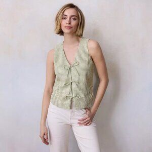 NWT LC Lauren Conrad Tie Front Vest